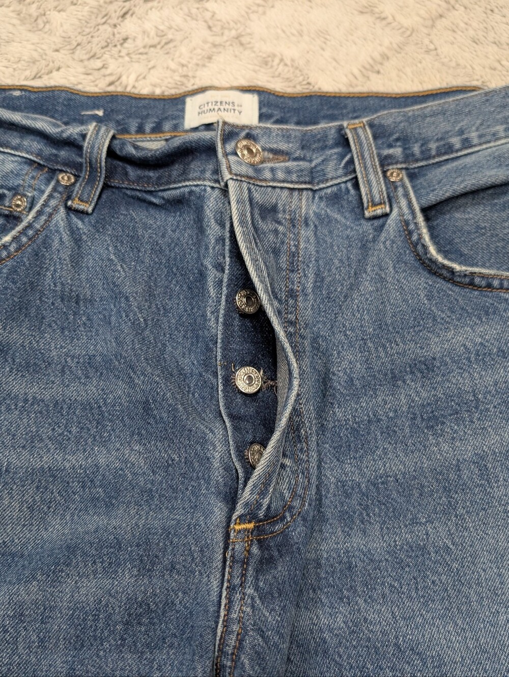 Citizens of Humanity Jeans Womens 30 Blue Baretta Relaxed Straight Cotton Denim - Picture 5 of 12
